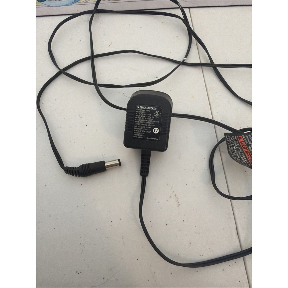 Official Black And Decker Drill Charger. Class 2 Model UA120015e